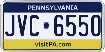 PA license plate JVC6550