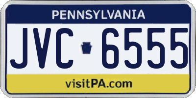 PA license plate JVC6555