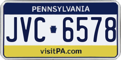 PA license plate JVC6578