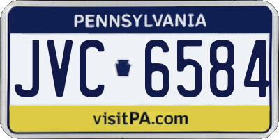 PA license plate JVC6584