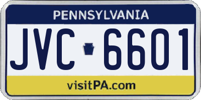PA license plate JVC6601