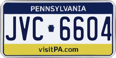 PA license plate JVC6604