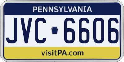 PA license plate JVC6606