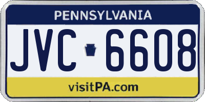 PA license plate JVC6608