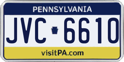 PA license plate JVC6610