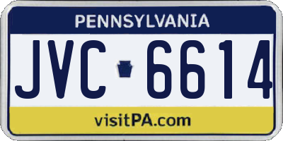 PA license plate JVC6614
