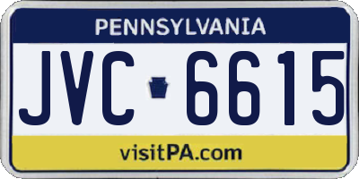 PA license plate JVC6615