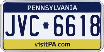 PA license plate JVC6618