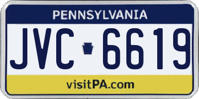 PA license plate JVC6619