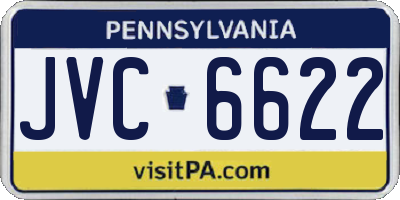 PA license plate JVC6622
