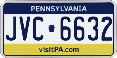 PA license plate JVC6632