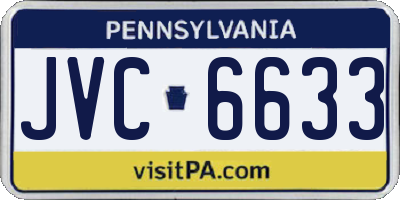 PA license plate JVC6633