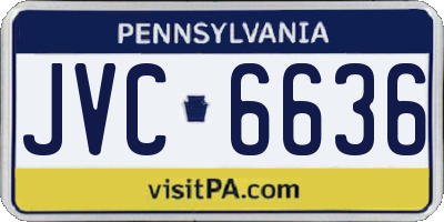 PA license plate JVC6636