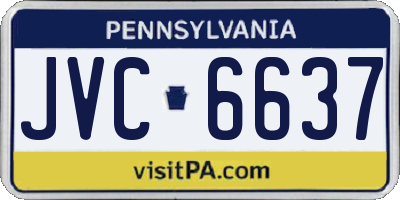 PA license plate JVC6637
