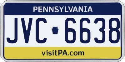 PA license plate JVC6638