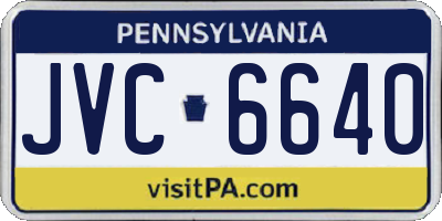 PA license plate JVC6640