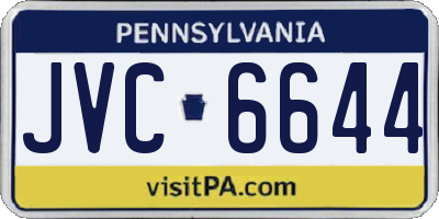 PA license plate JVC6644