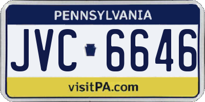 PA license plate JVC6646