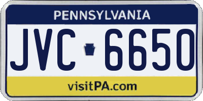 PA license plate JVC6650