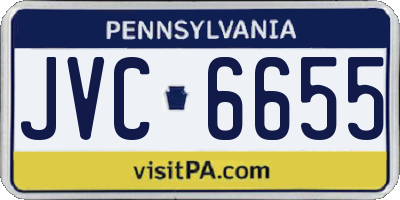 PA license plate JVC6655