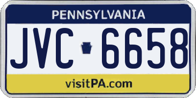 PA license plate JVC6658