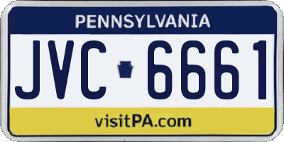 PA license plate JVC6661