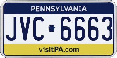 PA license plate JVC6663
