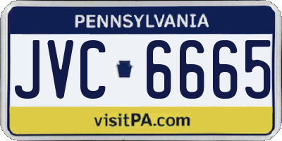 PA license plate JVC6665