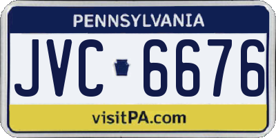 PA license plate JVC6676