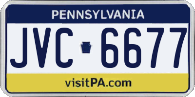 PA license plate JVC6677