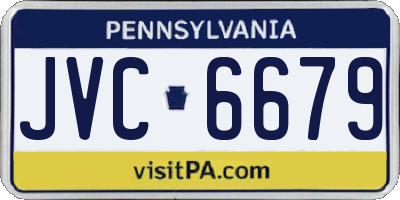 PA license plate JVC6679