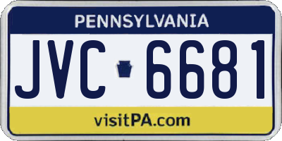 PA license plate JVC6681
