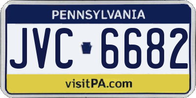 PA license plate JVC6682