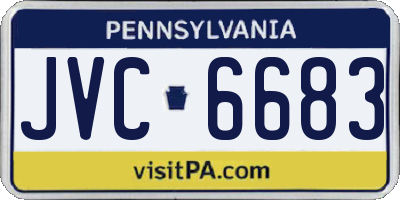 PA license plate JVC6683