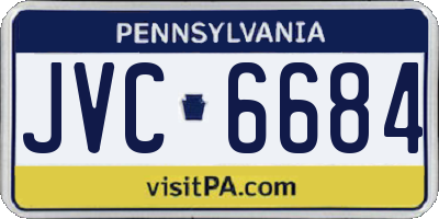 PA license plate JVC6684