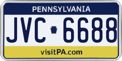 PA license plate JVC6688