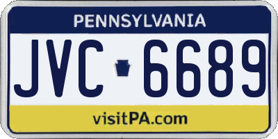 PA license plate JVC6689
