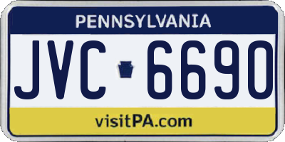 PA license plate JVC6690