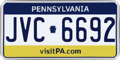 PA license plate JVC6692