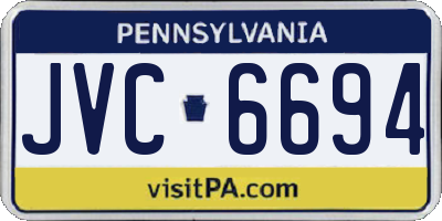 PA license plate JVC6694