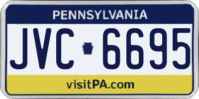 PA license plate JVC6695