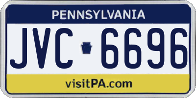 PA license plate JVC6696