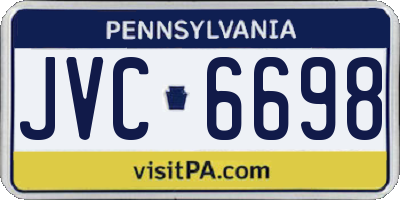 PA license plate JVC6698