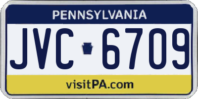 PA license plate JVC6709