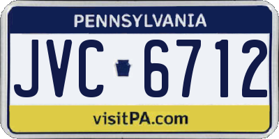 PA license plate JVC6712