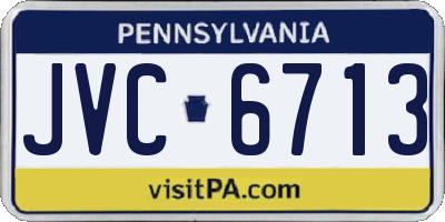 PA license plate JVC6713