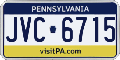 PA license plate JVC6715