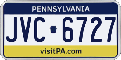 PA license plate JVC6727