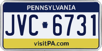 PA license plate JVC6731