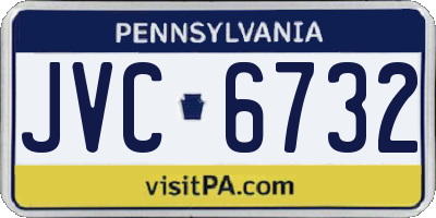 PA license plate JVC6732